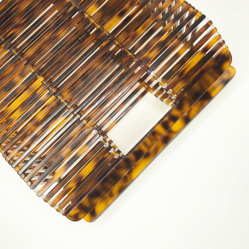 Acrylic Square Handbag in Tortoise - Picture 6 of 8